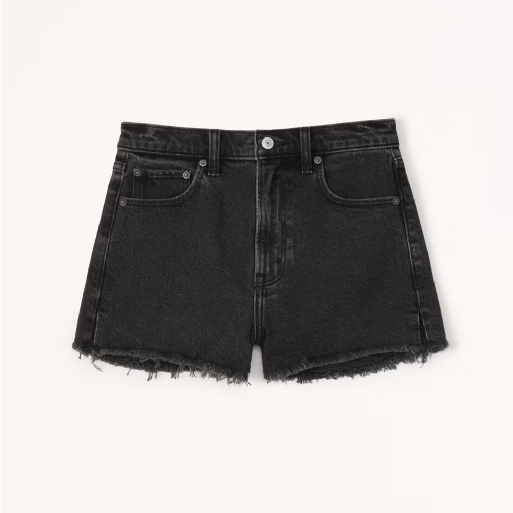 Abercrombie The Mom Short High Rise Black